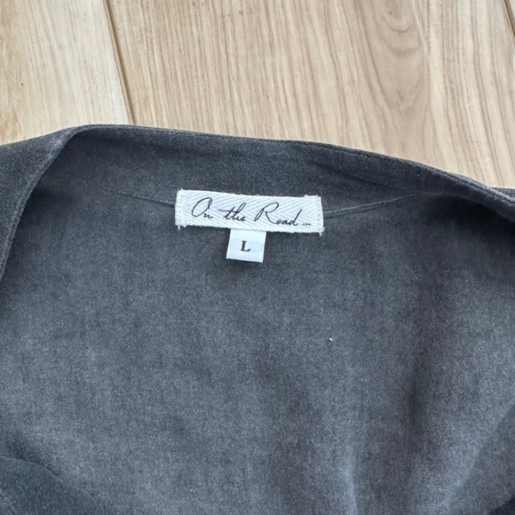 Long Sleeved Grey Shorts Romper One Piece - L - Picture 6 of 6